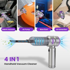 Aspirapolvere Portatile per Auto Senza Fili 16000PA con Motore Brushless 4-in-1, 2 Filtri Riutilizzabili e Compressore d'Aria - Product Image 6