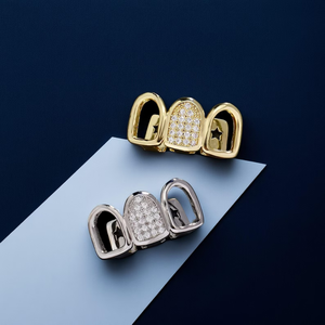 Grillz de Plata de Ley 925 con Moissanita de Alto Brillo, Cubiertas Dentales Personalizadas de Lujo para Hombres y Mujeres, Joyería Hip Hop - Product Image 3