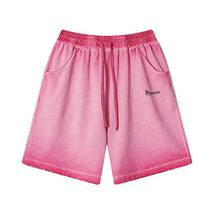 Men's <b>Vintage</b> 100% Cotton Elastic Waist Hip Hop Custom Logo High Quality Casual Cargo Swim <b>Trunks</b> Gym Basketball Running Sport - Product Image 1