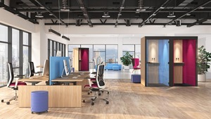 Silent Room S Small <b>Soundproof</b> Acoustic Office Pod with Melamine Walls & Glass Door - Product Image 2