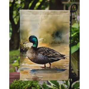 Drapeau de jardin multicolore Canard noir américain Bannière de jardin décorative pour patio Illustration pour parterres de fleurs et boîtes aux lettres - Product Image 3