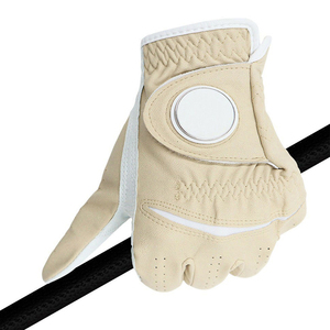 Gants de golf en cuir véritable Cabretta de couleur personnalisée, accessoires de golf de haute qualité avec logo personnalisé, prix bas, vente en gros OEM - Product Image 2