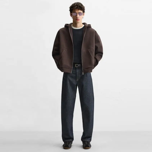 Sweat à capuche homme grande taille premium 3XL 4XL 5XL, coupe oversize, épais, 100% coton, respirant, doublé, hiver, style urbain décontracté - Product Image 3