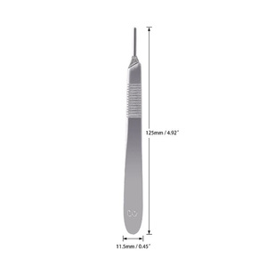 Scalpel chirurgical jetable en acier inoxydable avec manche, scalpel médical manuel pour étudiants en chirurgie générale, dissection en laboratoire - Product Image 4