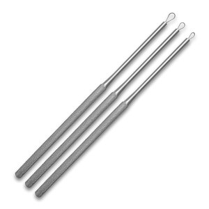 Curette auriculaire de sécurité Billeau avec boucles, instrument chirurgical auriculaire flexible de précision pour l'élimination professionnelle du cérumen et usage médical - Product Image 1