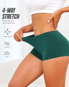 Culotte Boyshort Femme Taille Moyenne en Coton Doux et Spandex Extensible, Confortable, Respirante, Écologique, avec Nœud, Couvrance Totale - Product Image 4