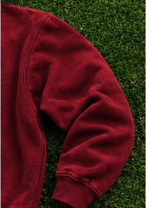 Top Trend <b>Burgundy</b> Fleece <b>Hoodie</b> Pullover Solid Color Hooded Sweatshirt Regular Sleeve Autumn Wear Knitted Plain Dyed Design - Product Image 5