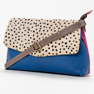 กระเป๋าสะพายพาดลำตัวหนังแท้พิมพ์ลายสัตว์มีสไตล์วินเทจสไตล์ตะวันตกฤดูร้อน - Product Image 1