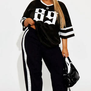 Camisetas de Fútbol Americano Oversize para Mujer, con Número Personalizado, Transpirables, Estilo Urbano, Malla, Venta al por Mayor, EE. UU. - Product Image 2