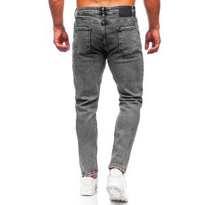 Wholesale Men Denim <b>Pants</b> High Quality Breathable Straight Leg Casual Jeans Customized Design Printing Summer Male Clothing Logo - Product Image 4