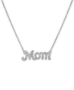 Collana pendente mamma di diamanti (1/4 ct. T. w.) in argento Sterling | Macacy's - Product Image 1