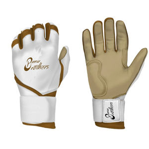 Gants de frappe à manches longues blancs et bruns pour le baseball, adaptés au jeu professionnel, à l'entraînement et à la personnalisation OEM/ODM - Product Image 2