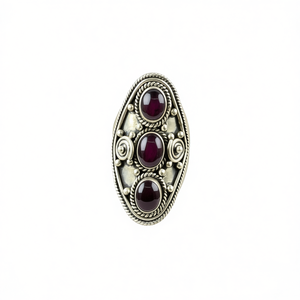 Chunky <b>Garnet</b> Fine <b>Ring</b> 10.9 Grams Weight - Product Image 2