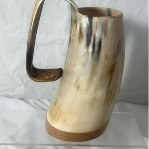 Viking Horn Tankard / Buffalo Horn <b>Mug</b> / Horn Craft I Best Quality Manufacturer India with South Africa Horn White Skin - Product Image 2