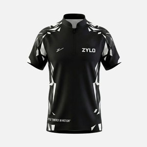 เสื้อเจอร์ซีย์ตาข่ายแบบซับลิเมชั่นสั่งทำขายส่ง |   เสื้อดาร์ทผู้ชาย OEM แบบซิป ระบายอากาศได้ดี แห้งเร็ว ใส่ได้ทั้งชายและหญิง - Product Image 3