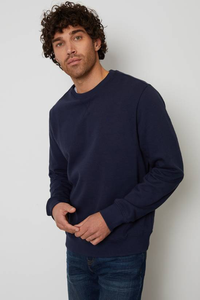 Wholesale High Quality Winter Plain Dyed O-Neck <b>Sweatshirt</b> Pullover OEM Custom Logo 100% Cotton Casual <b>Sweatshirt</b> for Men - Product Image 4