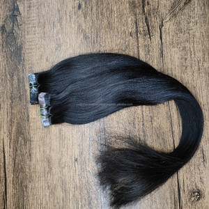 Commandez maintenant! Haute Adhésif Invisible Ruban À Vague Naturel Texture Droite Raw Indien Remy Extensions de Cheveux Humains Stock Dentelle - Product Image 3