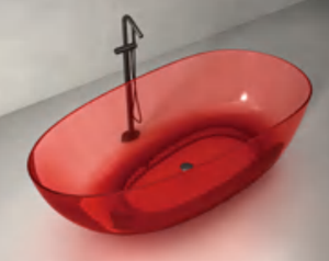 Bañera de Resina Transparente de Lujo, Diseño Moderno, Bañera de Hidromasaje Duradera para Hotel, Apartamento, Interior, Combinada con Masaje - Product Image 3