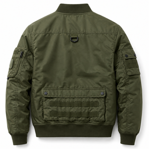 Custom Classic Bomber <b>Leather</b> <b>Jacket</b> Made With Premium Real <b>Leather</b> New Trendy Vintage Style For Unisex Street Wear - Product Image 2