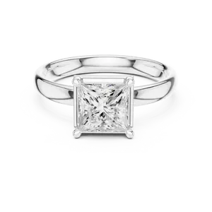Bague Solitaire de Fiançailles en Or Personnalisé avec Diamant de Laboratoire Rond Brillant de 2 carats, Sertissage Cathédrale à Six Griffes, Bijou Intemporel - Product Image 2