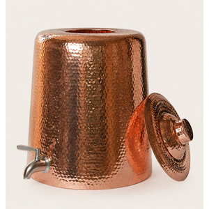 Premium Hand-Hammered Pure Copper Water Dispenser Rustproof Ayurvedic Matka Pot with Leakproof Brass Tap for Home & Office - Product Image 5