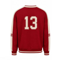 Sudadera Delta Sigma Theta con Cuello Redondo, Color Rojo con Estampado '13' en la Espalda, Unisex, Informal, para Otoño