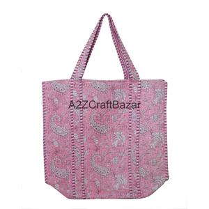 Quilted 100% Cotton Tote <b>Bag</b> Floral Bird Print Large Capacity Reusable Eco Friendly Shopping Travel Daily Carry Shoulder <b>Bag</b> - Product Image 4