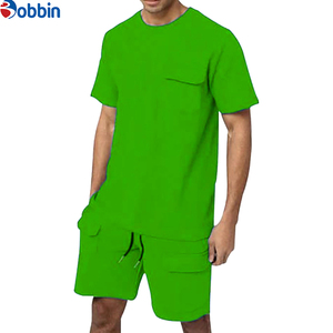 Comfortable and Breathable Unisex Outfit Cargo Shorts Set New Summer Collection Customized Trade Men's Plus Size Jogger Set - Product Image 5