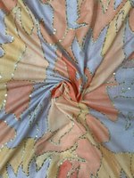 Tela de Encaje Brocado Jacquard Africano, 100% Poliéster, Textil de Malla Bordada para Vestidos de Novia y Ropa de Boda