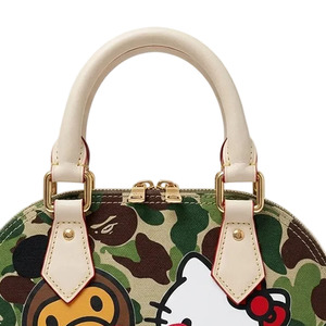 Bolso de Lona con Estampado de Dibujos Animados de Camuflaje, Bolso de Mano con Dos Asas y Cierre para Mujer - Product Image 4