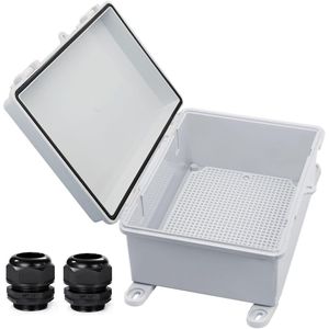 กล่องไฟฟ้ากลางแจ้งพลาสติก ABS กันน้ำ IP67 พร้อมช่องต่อสายเคเบิลสำหรับติดตั้งเราเตอร์ สวิตช์ และโครงการต่างๆ - Product Image 1