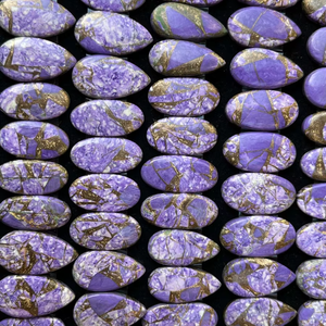 Cobre Charoita Natural de Alta Calidad, Gema Suelta Pulida, Certificada por Terceros, Circular, Tamaño Personalizado, para Fabricación de Joyas al por Mayor - Product Image 1