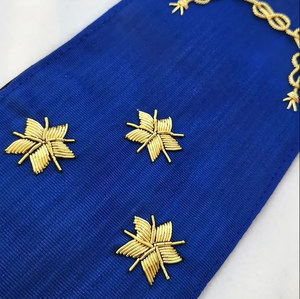 Arnés Maestro - Rito Operativo de Salomón, con Cuentas Bordadas a Mano en Oro, Regalia de Lujo para Ceremonias de la Francmasonería - Product Image 4