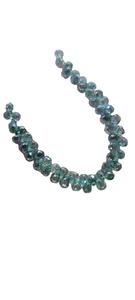 Moissanite Blue Diamond Briolette Teardrops Beads Hecho a mano personalizado Moissanite Beads - Product Image 2