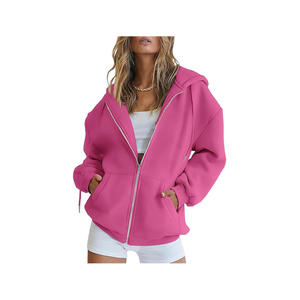 เสื้อฮู้ดโอเวอร์ไซส์แบบหนาพิเศษสำหรับผู้หญิงไซส์พลัส ฤดูหนาว ซิปยาวเต็มตัว พิมพ์ลาย ผ้าฟลีซ ราคาสมเหตุสมผล รับผลิตแบบ OEM - Product Image 1