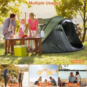 Carpa Instantánea Impermeable para 5-8 Personas con 4 Ventanas con Mosquitero y Bolsa de Transporte Incluida - Product Image 1