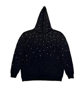 High Quality Anti-Wrinkle Rhinestone Hoodie 400gsm Cotton Oversized Streetwear Fashion Unisex Ninja <b>Pullover</b> <b>MEN</b> WOMEN - Product Image 2