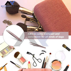 Pinzas para Pestañas de Acero Inoxidable y Aleación, Juego de 9 Piezas, Pinzas para Pestañas Color Oro Rosa, Estilo Moderno - Product Image 2