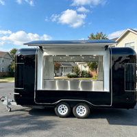 Remorque de restauration mobile entièrement équipée avec grill commercial, remorque de concession personnalisée pour BBQ, café et restauration rapide