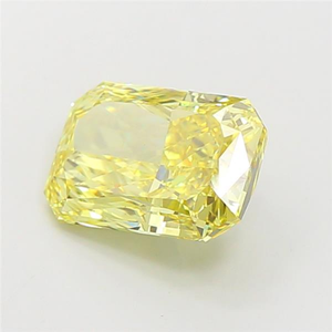 Diamante Cultivado en Laboratorio, Certificado CVD, Gema Suelta, Joyería Fina Elegante, Brillo de Lujo, Corte Cojín Radiante, Amarillo Intenso - Product Image 3