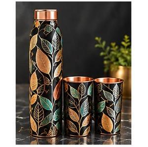 Botella de Agua Metálica con Diseño Bohemio y Tapa de Cobre, Portátil para Viajes - Product Image 5