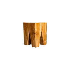 ARTERRA Luxury Geometric Teak Prism <b>Stool</b> Combines Sturdy Design Perfect for Adding Warmth Beauty Hotel Apartment Spaces - Product Image 3