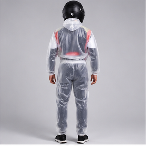 Traje Impermeable Ligero Unisex, 100% Poliéster, Manga Larga, con Capucha, para Todas las Temporadas, Personalizable con Nombre de Equipo - Product Image 3
