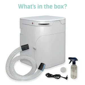 Toilettes électriques compactes 12V pour compostage, sans odeur, solution hors réseau, LIVRAISON GRATUITE À TOUTES LES RÉGIONS - Product Image 4