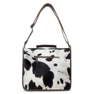 Sac à main pour ordinateur portable en cuir véritable avec poils de vache, vintage, pour le bureau, grande capacité, LPBH-0019 - Product Image 4