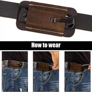 Étui universel pour couteau pliant tactique compact en cuir Jahangir Enterprise JE-LS-101, avec double couture, personnalisable ODM - Product Image 2