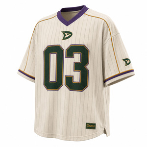 Men's <b>Soccer</b> Jersey V-Neck Pinstripe Mesh Short Sleeve Breathable Athletic Wear Number 03 Embroidery Front Logo - Product Image 3