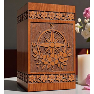 Butterfly Engraved Rosewood Cremation Urn: Personalized Memorial Urn Memorial Keepsake by AYAANS - Product Image 1