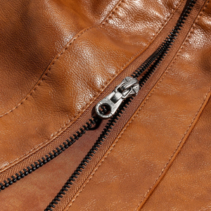 Nouvelle veste en cuir d'agneau pour hommes, fabriquée au Pakistan, faible MOQ, respirante, prix de gros - Product Image 5