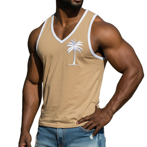 Débardeur Homme Col V Personnalisé avec Logo – Style Athlétique et Tendance pour le Streetwear – Vente en Gros - Product Image 1